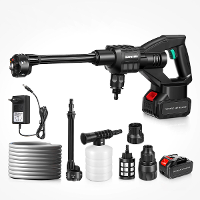 AUTSOME 6 In 1 Draadloze Hoge Druk Auto Wasstraat Reinigingsmachine Water Spayer Met Batterij