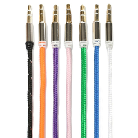Aux Audio Wire Cable Auxiliary Stereo Nylon Metal 3.5Mm Male To Male For Computer Phone Mp3