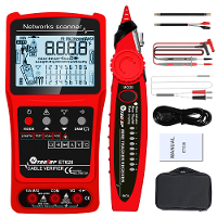 TOOLTOP 3 in 1 Netwerkkabeltester + Multimeter + Rode Lichtpen 600M Netwerkkabel Lengtemeting AC DC Stroomspanningsmetin