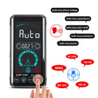 TOOLTOP ET8198B/ET819DE Spraakbesturing 4,4 inch touchscreen Smart True RMS digitale multimeter Automatische meting met