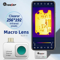 TOOLTOP T5 256*192 Thermal Lmager met ingebouwde macro lens 25Hz Android Warmtebeeldcamera voor mobiele telefoon PCB Cir
