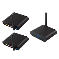 AV230 Draadloze AV zender en 2 ontvangers 2.4G 300m Video Audio HD IR Afstandsbediening Extender Kit voor Thuisbioscoop