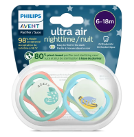 Avent Ultra Air Fopspeen Nacht Aap 6 18M
