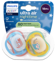 Avent Ultra Air Fopspeen Nacht Poes 18M+