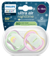 Avent Ultra Air Fopspeen Nacht Vogel 6 18M
