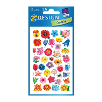 Avery hobby en knutsel stickers   Bloemen deco   kinder/hobby stickers   3x vellen