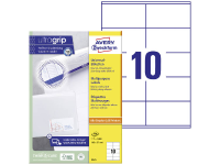 Avery Zweckform 3425 Etiketten 105 x 57 mm Papier Wit 1000 stuks Permanent Universele etiketten Inkt, Laser, Kopie 100 vel DIN A4