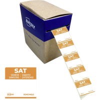 Avery Zweckform DLSSATREV 1000 Multifunctionele etiketten 25 x 25 mm Papier Oranje 1 stuk(s) Weer verwijderbaar Handschriften