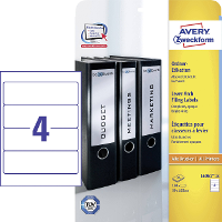 Avery Zweckform L6061 25 Ordneretiketten 59 x 192 mm Papier Wit 120 stuk(s) Permanent hechtend Laser (kleur), Laser (zwart/wit), Kopiëren (kleur), Kopiëren
