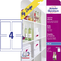 Avery Zweckform MD4001 Flesetiketten 90 x 120 mm Papier Wit 20 stuk(s) Permanent hechtend Inkjet