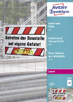 Avery Zweckform OHP Laserfolie 3487 Weerbestendige folie DIN A4 Laser (zwart/wit), Laser (kleur), Kopiëren (zwart/wit), Kopiëren (kleur) Wit 100 stuk(s)