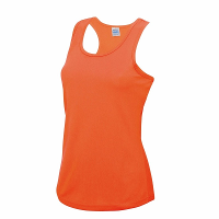 AWDis sport singlet voor dames   oranje   mouwloos shirtje   polyester   lucht doorlatend