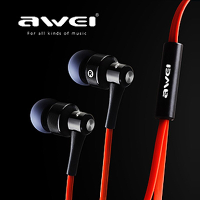 AWEI ES 500i Metal 3.5Mm Jack In Ear Noise Isolating With Mic Super Bass Earphone For iPhone 6S iPad