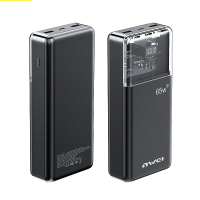 Ontzagi P109K 65W 30000mAh LED Digitaal Display Powerbank Externe Batterij Voeding met 1 Ingang & 3 Uitgangen PD QC Snel