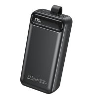 Awei P126K 22,5W 30000mAh Power Bank Digitale Display Snelladen Externe Batterij Snelle Noodlading Power Bank Met Zaklam