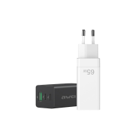 Awei PD9 EU 3 poorts 65W GaN snelle snellaadstroomadapter voor mobiele telefooncomputer