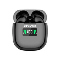 Awei T19P TWS bluetooth 5.0 LED display Oordopjes Hoofdtelefoon Stereo Touch Control Waterdichte headset met microfoon