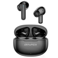 AWEI T71 TWS oordopjes Draadloze bluetooth oortelefoon 13 mm grote drivers lage vertraging Aanraakbediening In ear sport