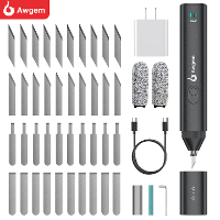 Awgem KE1 Ultrasoon Snijmes 40W Vermogen Verstelbaar 3 Stand Professioneel Nauwkeurig Snijgereedschap Compacte Plastic B