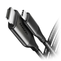 AXAGON RVC HI2MC USB C kabel HDMI / USB C Aansluitkabel HDMI A bus 1.8 M Zwart