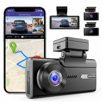 AZDOME M580 5K 4 Inch Scherm Auto Dashcam 3 Lens Nachtkijk Ingebouwde G Sensor 2.4/5G WIFI GPS Noodongeval Vergrendeling