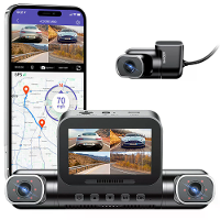AZDOME M660 4CH 4 Lens 2.4 Inch IPS Scherm Rijd Recorder WIFI GPS Rijtrack Dashcam Slimme Spraakbesturing Nachtzicht