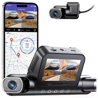 AZDOME M660 4CH 4 Lens 2.4 Inch IPS Screen Driving Recorder WIFI GPS Driving Track Dash Cam Smart Voice Control Night Vi