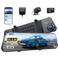 Azdome PG17Max Dual Recording Dash Cam 4K UHD en 2.5K QHD Achteruitrijcamera 11.8 Inch IPS Touchscreen Ingebouwde GPS Wi