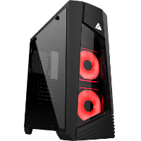 AZZA Blaze 231G tower behuizing USB A 2.0, USB A 3.2 (5 Gbit/s), 2x Audio, Window kit