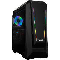AZZA Chroma 410A tower behuizing 2x USB A 2.0, 2X USB A 3.2 (5 Gbit/s), 2x Audio, Window kit