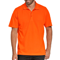 Oranje poloshirt / polo t shirt basic van katoen voor heren
