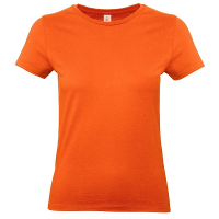 B&C T shirt   dames   oranje   ronde hals   katoen   basic shirt