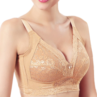 B G Plus Size Bra Full Cup Wire Free Ultra Thin Push Up Adjusted Bras