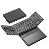 B055 Opvouwbaar Bluetooth toetsenbord met touchpad, draagbaar opvouwbaar toetsenbord voor laptop, telefoon en tablet. Dr