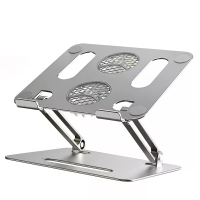 B3 Opvouwde Aluminium Laptopstandaard met Dual RGB Koelingsventilatoren Snelheidsregeling Verstelbare hoogte draagbare l
