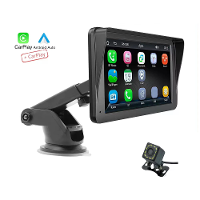 B5300 7 inch 1024x600 Aanraakscherm Auto Radio Multimedia Video Speler Draadloze Carplay En Draadloze Android Auto