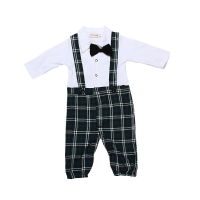 Baby Boy Jumpsuit Bodysuit Bow Tie Romper Onepiece Suit