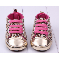 Baby Girl Leopard Pattern Decorated Princess Toddler Shoes