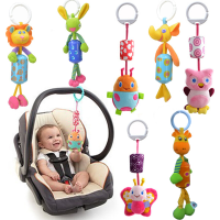 Baby Infant Plush Animal Stroller Music Hanging Doll Rattles Bell Toy