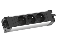 Bachmann 336.603 Stekkerdoos zonder schakelaar Aluminium, Zwart Penaarde stekker
