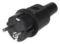 Bachmann 913.169 Stekker met randaarde Massief rubber 250 V Zwart IP44, IP20