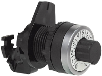 BACO 223989 L21RP03 Potentiometeraandrijving Kunststof frontring, Verchroomd Zwart, Chroom 1 stuk(s)