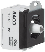 BACO BA333EAWL10 Contactelement, LED element Met bevestigingsadapter 1x NO Wit Moment 24 V 1 stuk(s)