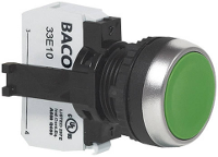 BACO BAL21AA82B L21AA82B Druktoets Kunststof frontring, Verchroomd Groen 1 stuk(s)