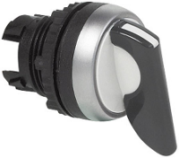 BACO 223943 L21MU03 Keuzetoets Kunststof frontring, Verchroomd Zwart 2 x 45 ° 1 stuk(s)