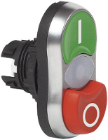 BACO BAL61QK53 L61QK53 Dubbele drukknop Kunststof frontring, Verchroomd Wit, Zwart 1 stuk(s)