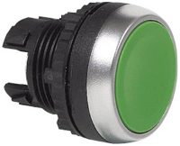 BACO L21AA82E L21AA82E Druktoets Metalen frontring, Verchroomd Groen 1 stuk(s)
