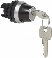 BACO 223952 L21LD00 Sleutelschakelaar Kunststof frontring, Verchroomd Zwart, Chroom 1 x 45 ° 1 stuk(s)