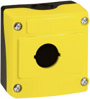 BACO LBX0100J Lege behuizing 1 inbouwplaats (l x b x h) 74 x 74 x 47.9 Mm Geel, Zwart 1 stuk(s)