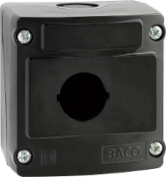 BACO LBX0100NR Lege behuizing 1 inbouwplaats (l x b x h) 74 x 74 x 47.9 Mm Zwart 1 stuk(s)